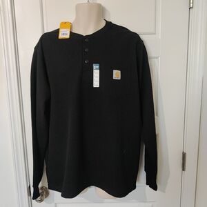 Carhartt Mens Relaxed Fit Heavyweight L/S Henley Pocket Thermal Shirt NWT